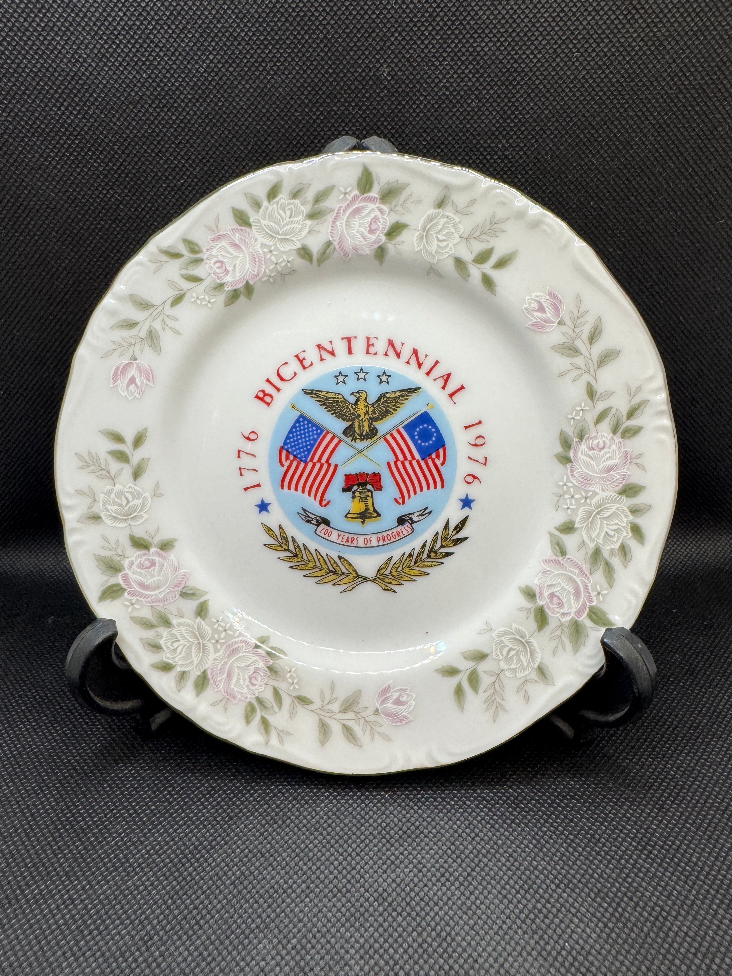 Commemorative Bicentennial 1776-1976 Porcelain Collectors Plate by Sheffield Fine China