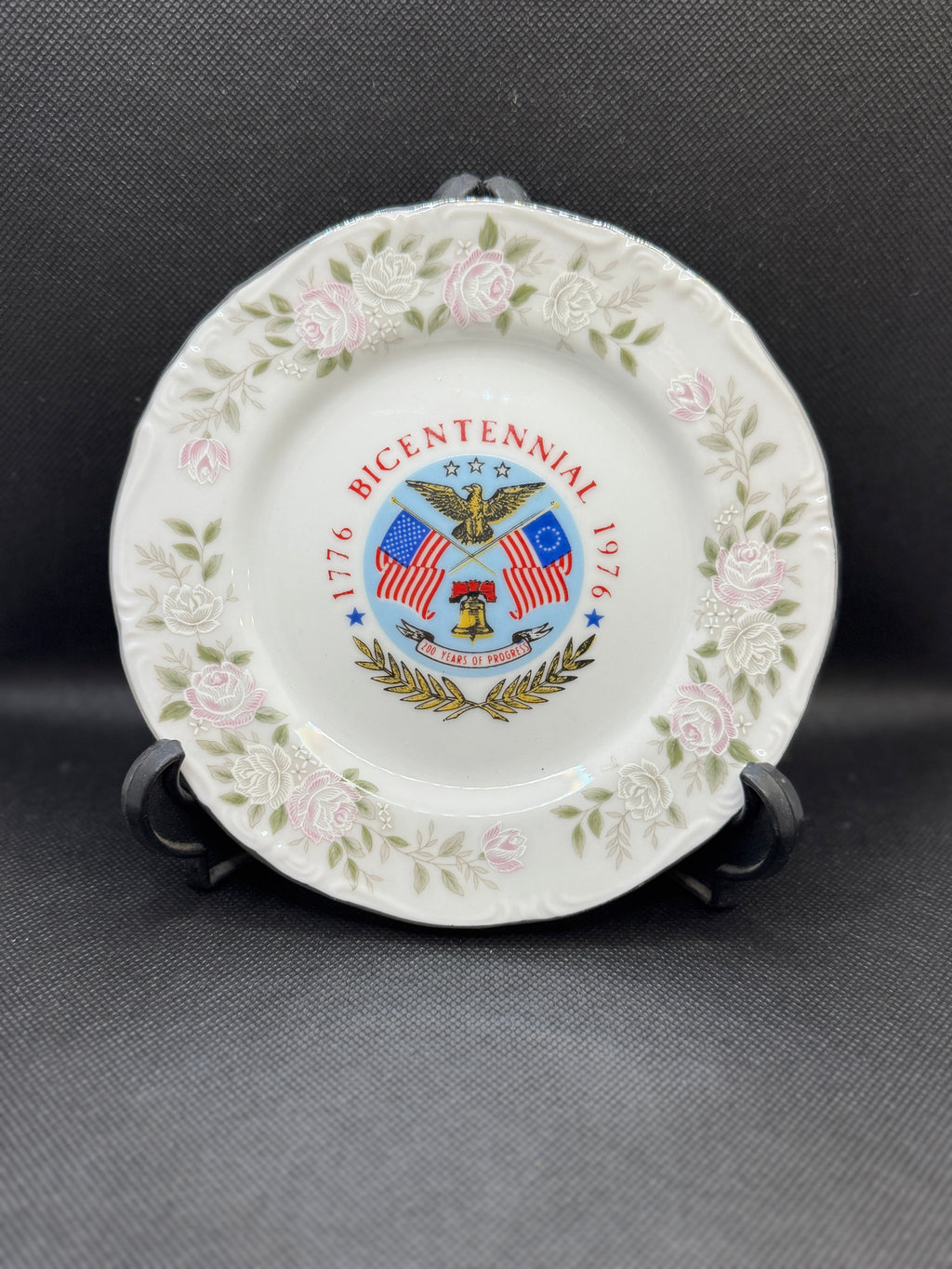 Commemorative Bicentennial 1776-1976 Porcelain Collectors Plate by Sheffield Fine China