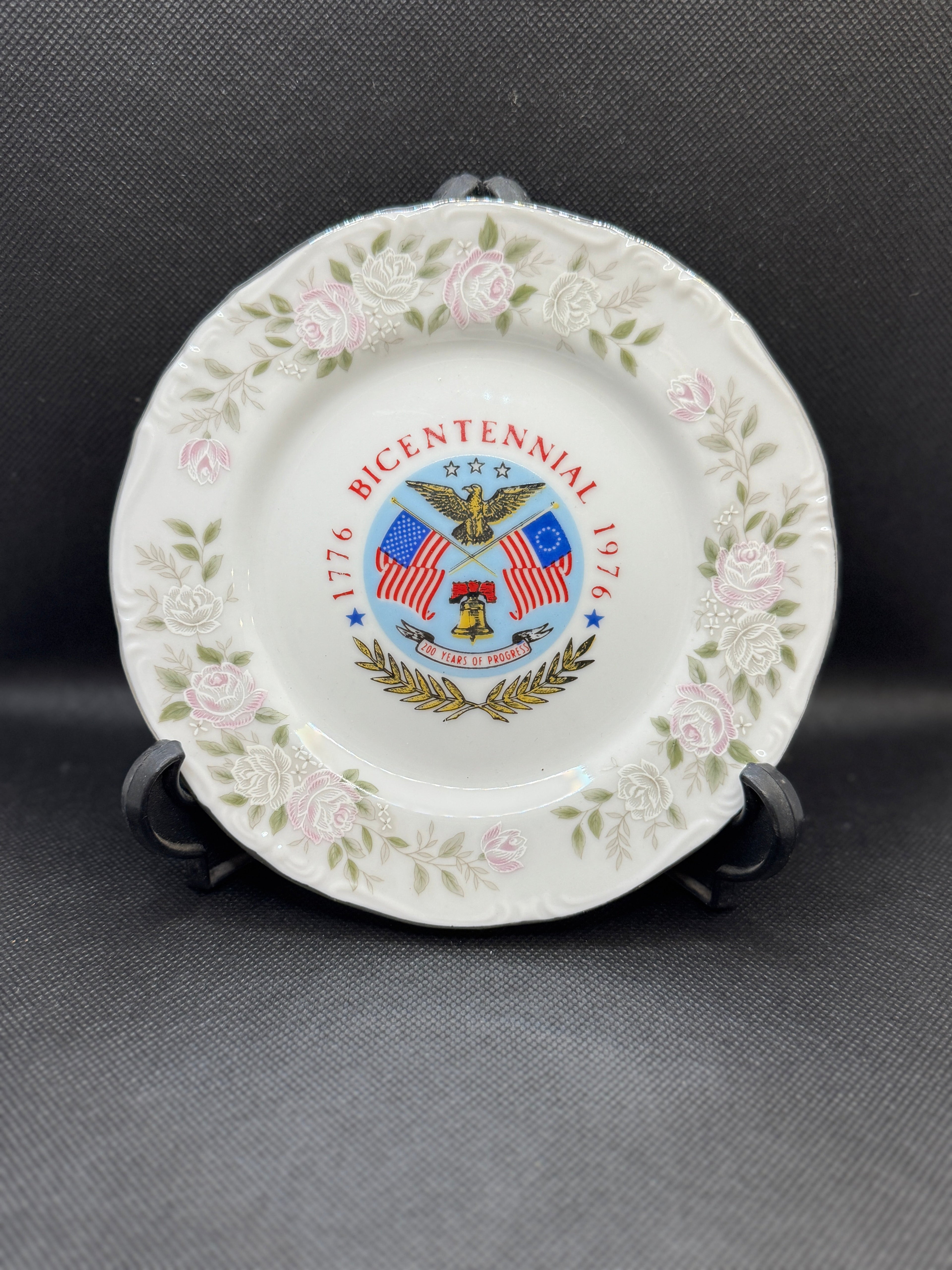 Commemorative Bicentennial 1776-1976 Porcelain Collectors Plate by Sheffield Fine China