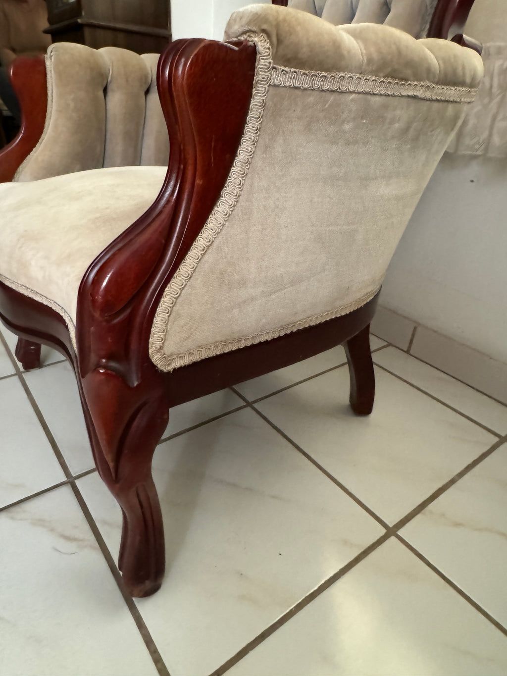Kimball Victorian Mahogany Parlor Chair - Gentleman's Chair