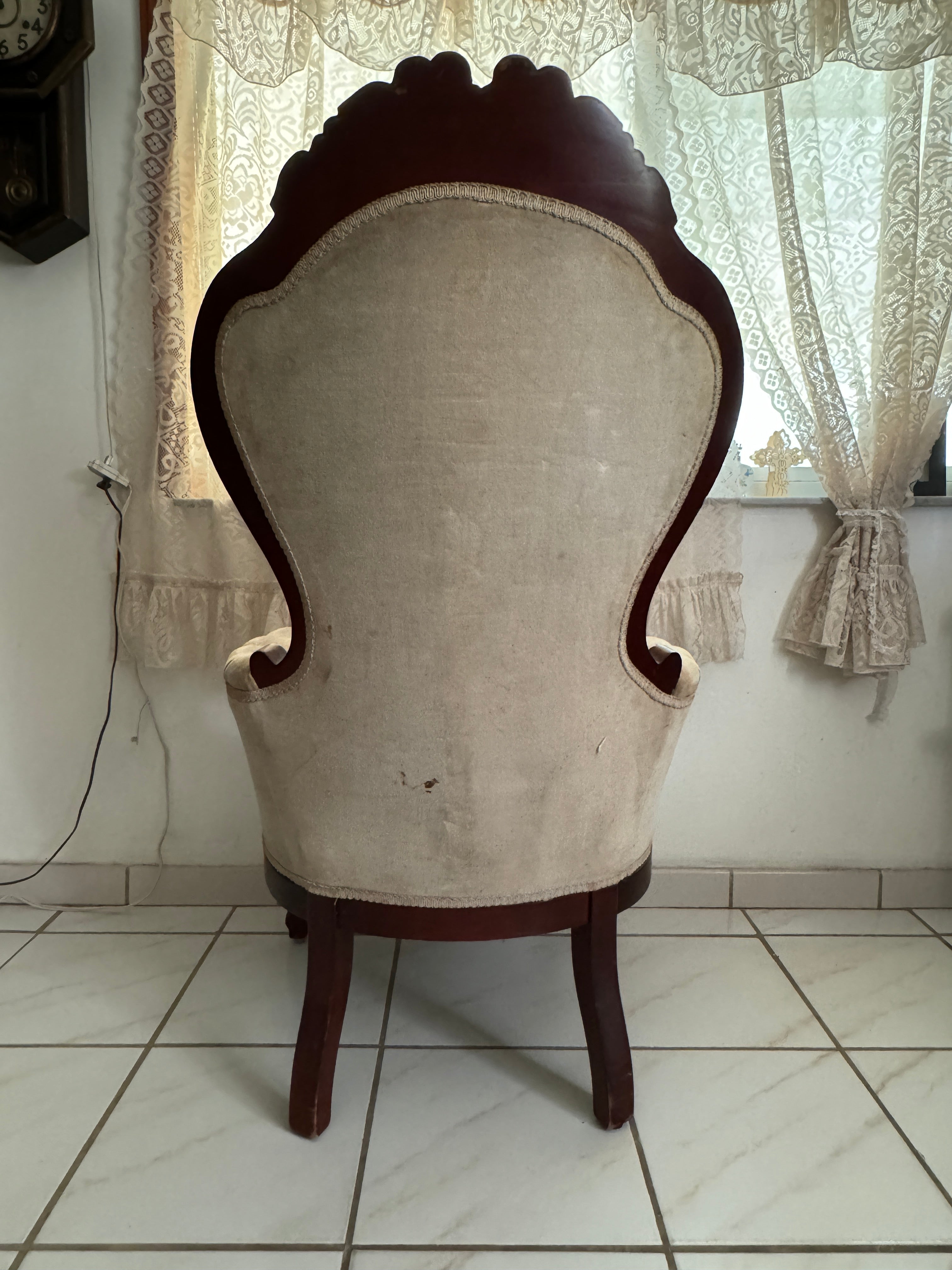 Kimball Victorian Mahogany Parlor Chair - Gentleman's Chair