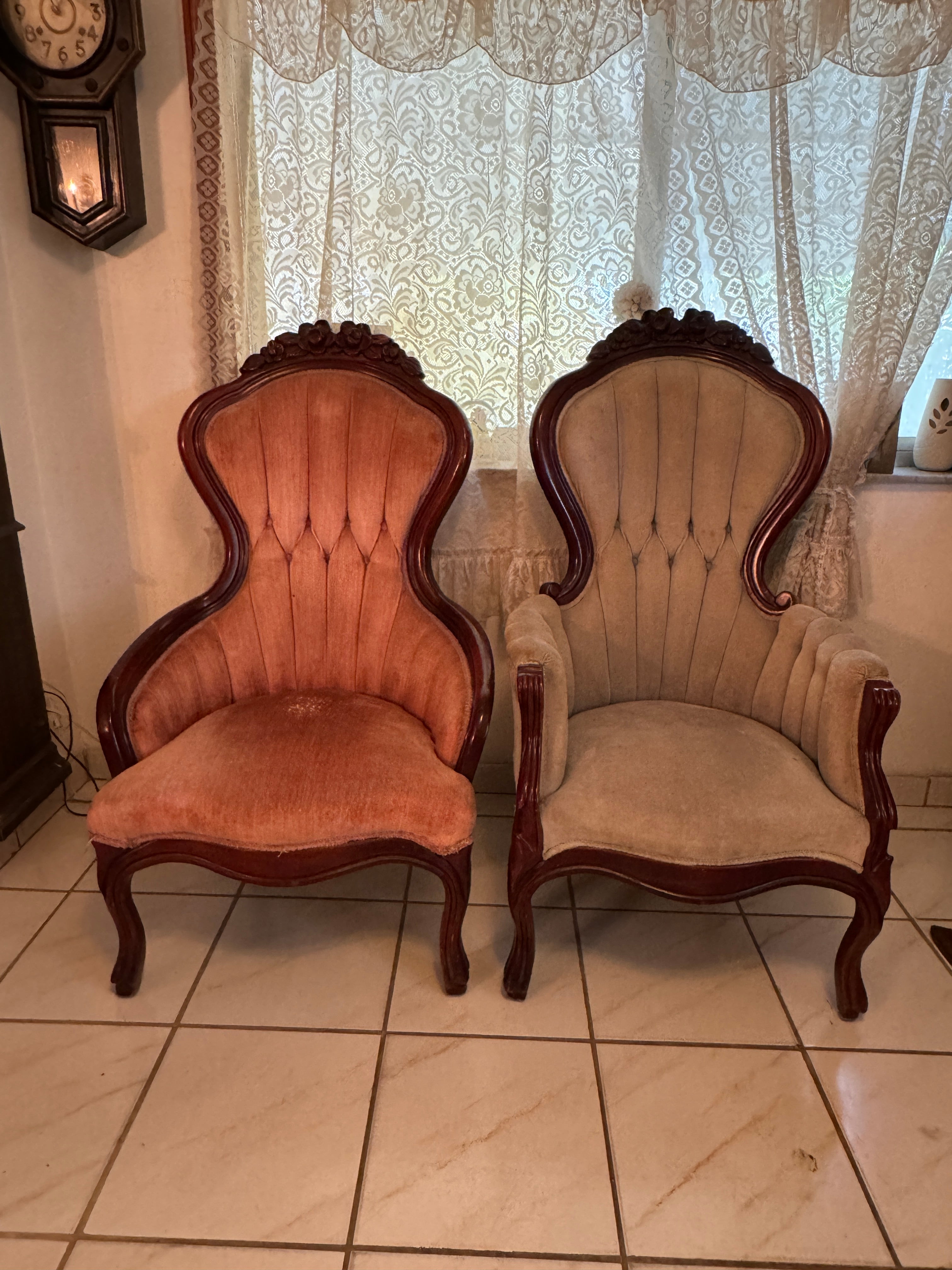 Kimball Victorian Mahogany Parlor Chair - Gentleman's Chair