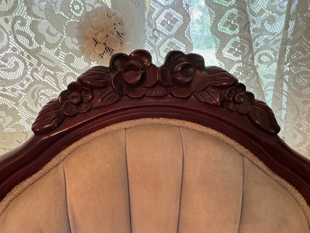 Vintage  Kimball Victorian Mahogany Parlor Chair - Ladies Chair