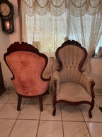 Kimball Victorian Mahogany Parlor Chair - Gentleman's Chair