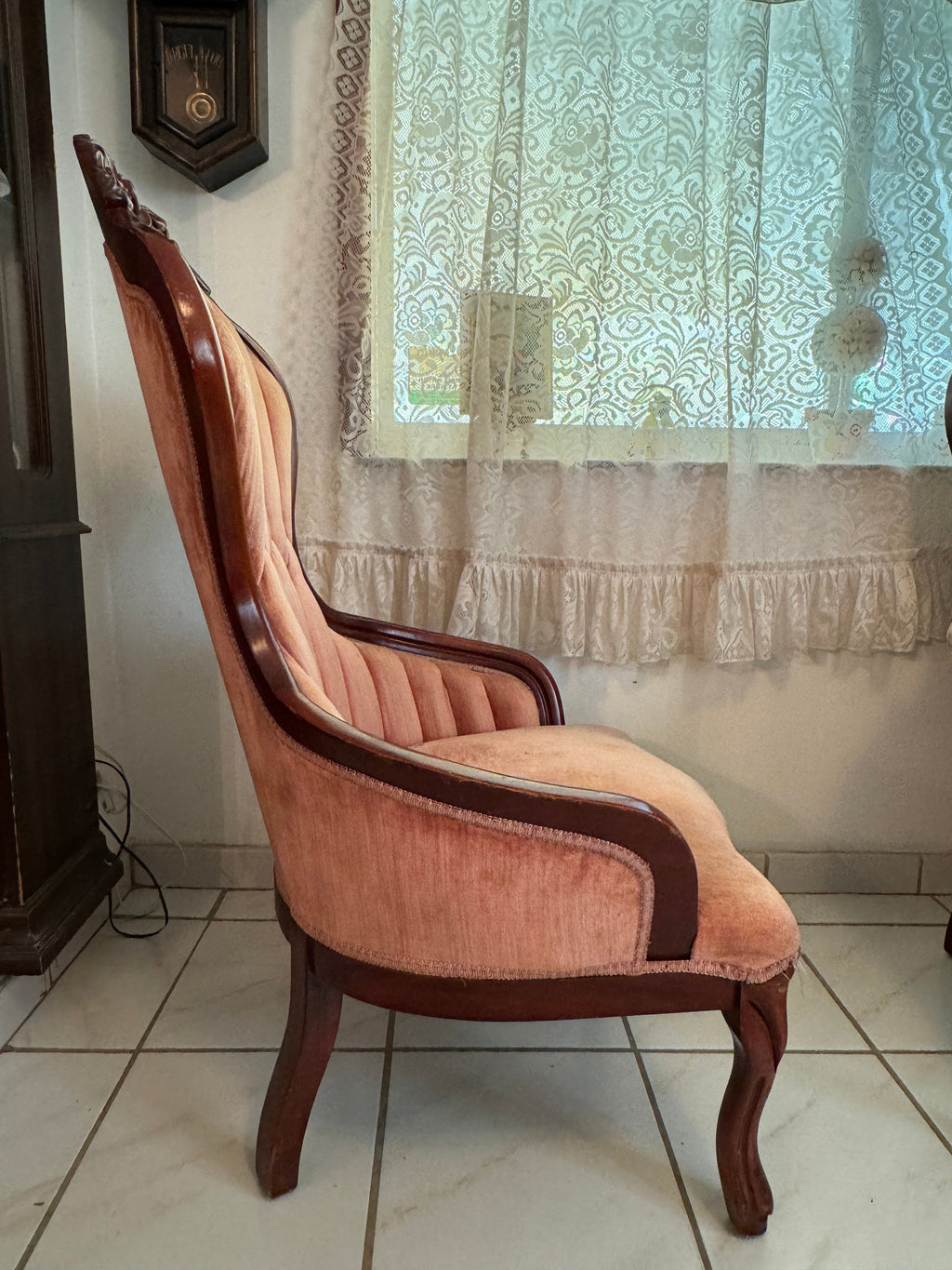 Vintage  Kimball Victorian Mahogany Parlor Chair - Ladies Chair