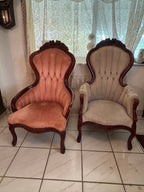 Kimball Victorian Mahogany Parlor Chair - Gentleman's Chair