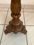 Baroque Tall Painted & Gilted Altar Candelabra Candlestick