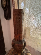 Baroque Tall Painted & Gilted Altar Candelabra Candlestick