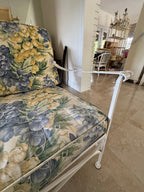 1970s Palm Beach Regency Wrought Iron Patio Set - Sofa and 2 Arm Chairs