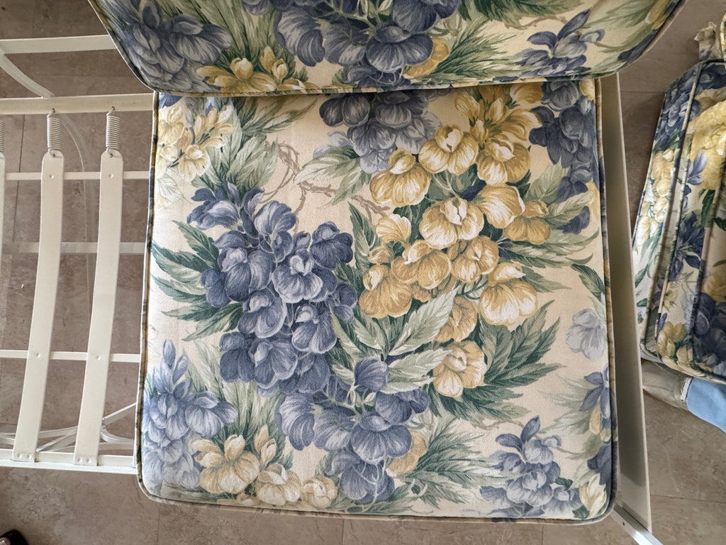 1970s Palm Beach Regency Wrought Iron Patio Set - Sofa and 2 Arm Chairs