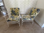 1970s Palm Beach Regency Wrought Iron Patio Set - Sofa and 2 Arm Chairs