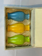 Vintage Middle Kingdom Glossy Mini Bud Vases - Boxed Set of 3