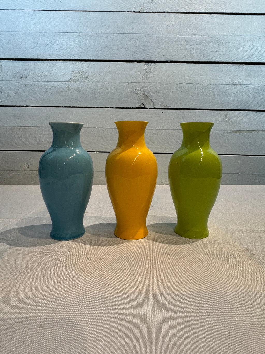 Vintage Middle Kingdom Glossy Mini Bud Vases - Boxed Set of 3