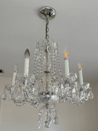 Vintage 1960s Crystal Chandelier - 6 Arm