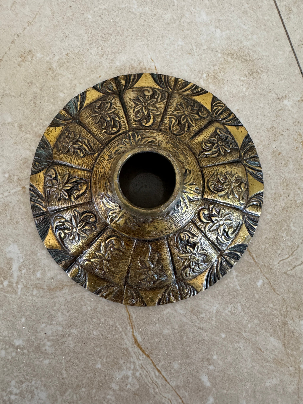 Antique French Empire Style Crystal and Gilt Brass Chandelier