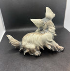 Capodimonte Visconti Mollica Glossy Porcelain Schnauzer/Scottish Terrier Dog Figurine