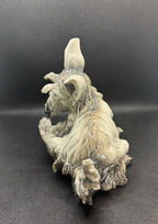 Capodimonte Visconti Mollica Glossy Porcelain Schnauzer/Scottish Terrier Dog Figurine