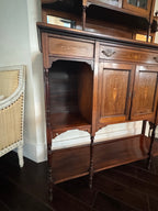 Antique English Rosewood & Marquetry Chiffonier Server Buffet - 19th century