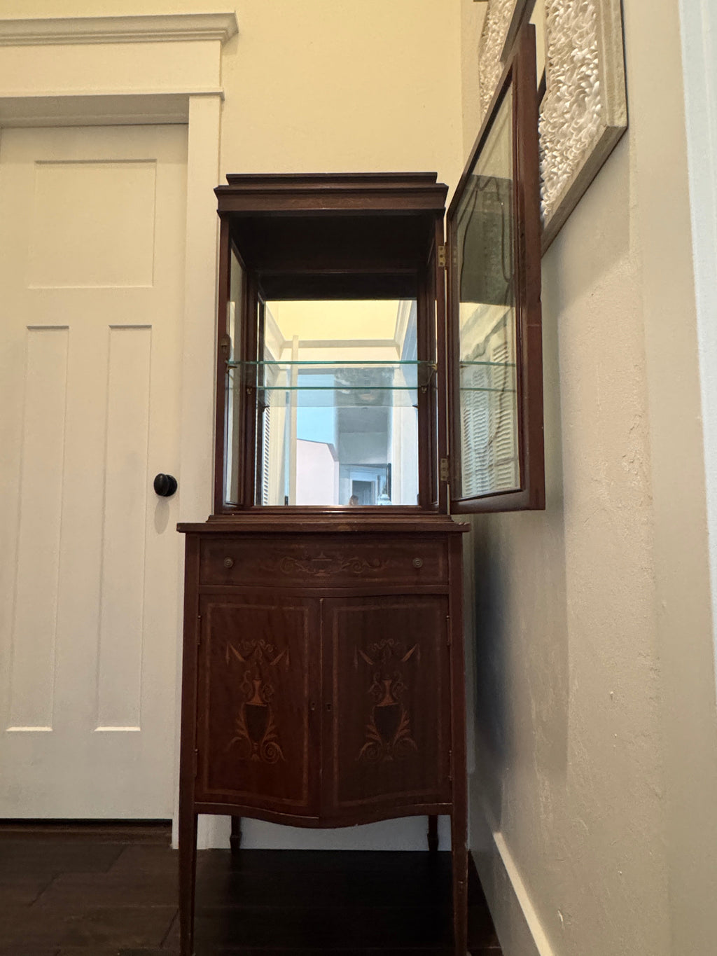 Antique China Cabinet, Display Cabinet Hutch, Bookshelf