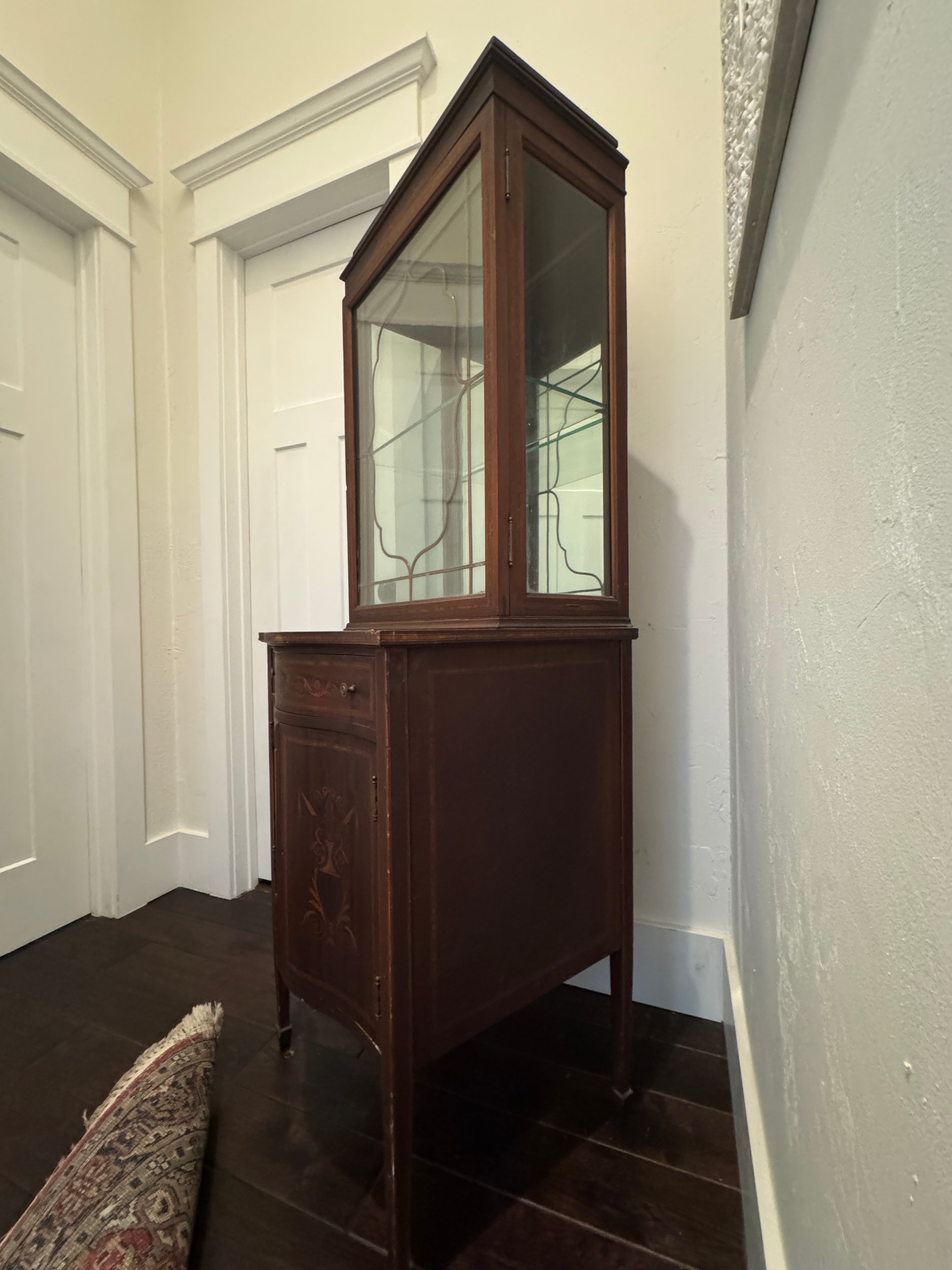Antique China Cabinet, Display Cabinet Hutch, Bookshelf