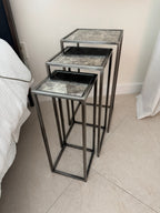 Pottery Barn Mirrored Nesting Tables - Set of 3