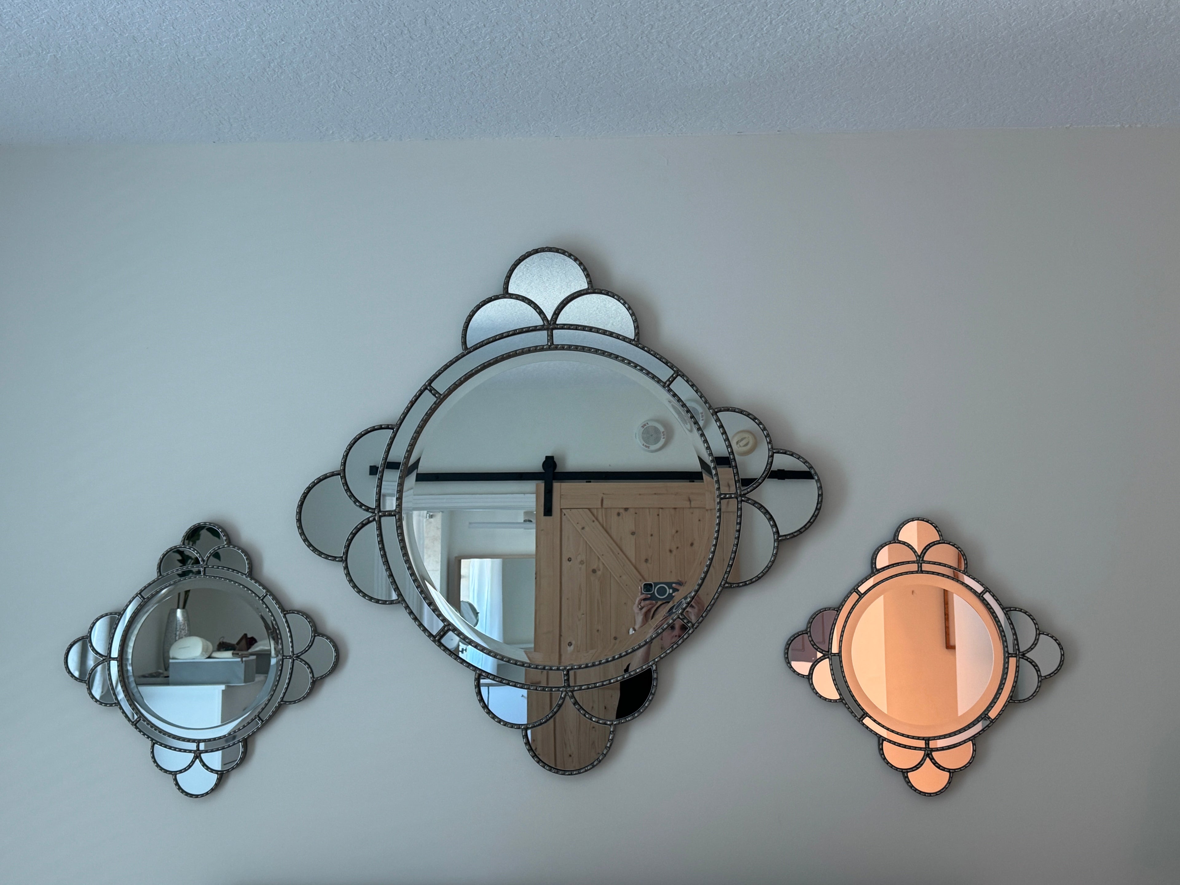 Pottery Barn Scalloped Wall Mirrors Set of 3