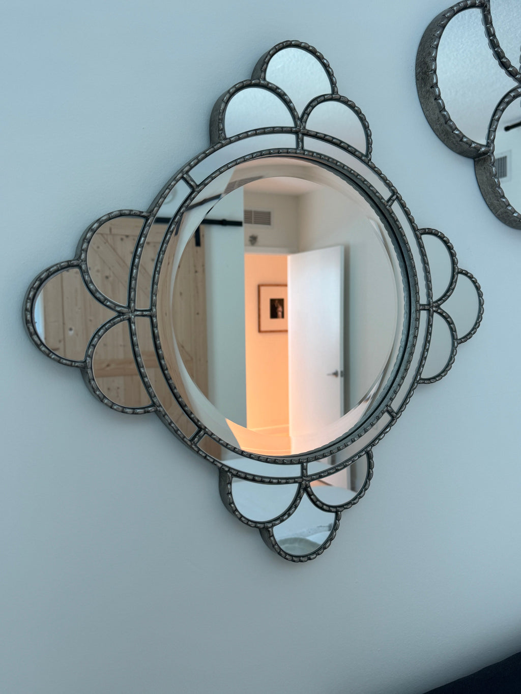 Pottery Barn Scalloped Wall Mirrors Set of 3