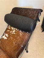 Cassina LC4 Chaise Lounge in the Tri-Color Cowhide by Design Within Reach