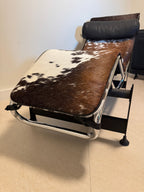 Cassina LC4 Chaise Lounge in the Tri-Color Cowhide by Design Within Reach