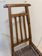 Country French Small Woven Rustic Chairs or Stools - Set of Two
