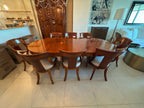 Baker Furniture Palladian Collection Neoclassic Style Extension Dining Table with 8 Chairs