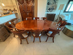 Baker Furniture Palladian Collection Neoclassic Style Extension Dining Table with 8 Chairs