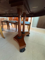 Baker Furniture Palladian Collection Neoclassic Style Extension Dining Table with 8 Chairs