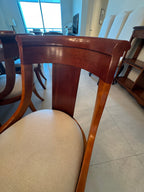 Baker Furniture Palladian Collection Neoclassic Style Extension Dining Table with 8 Chairs