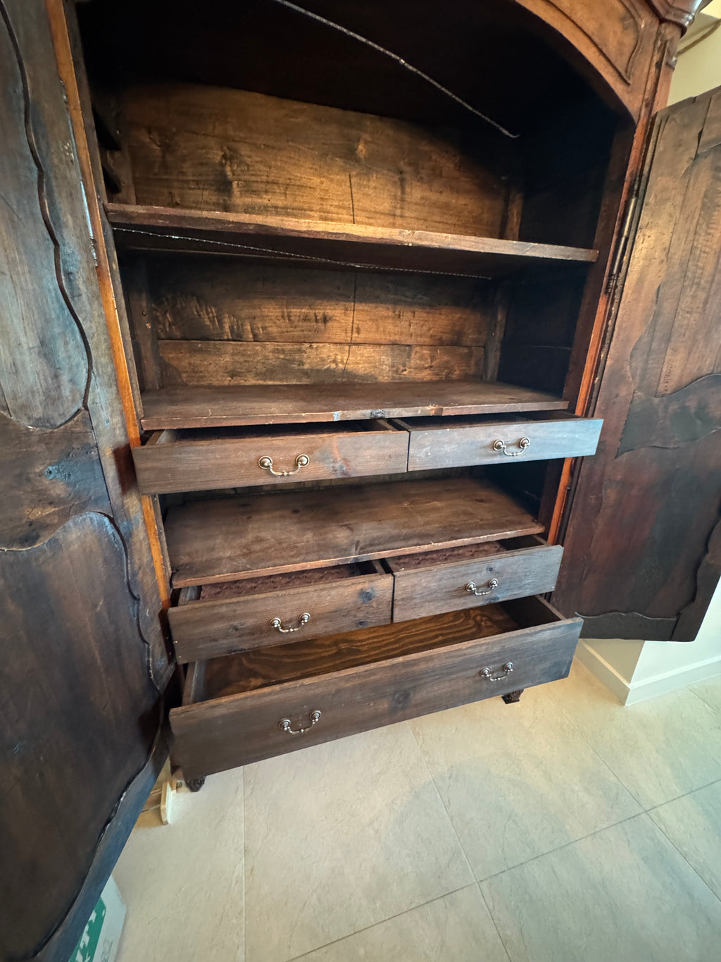Antique 18th Century French Provincial Louis XVI Walnut Armoire