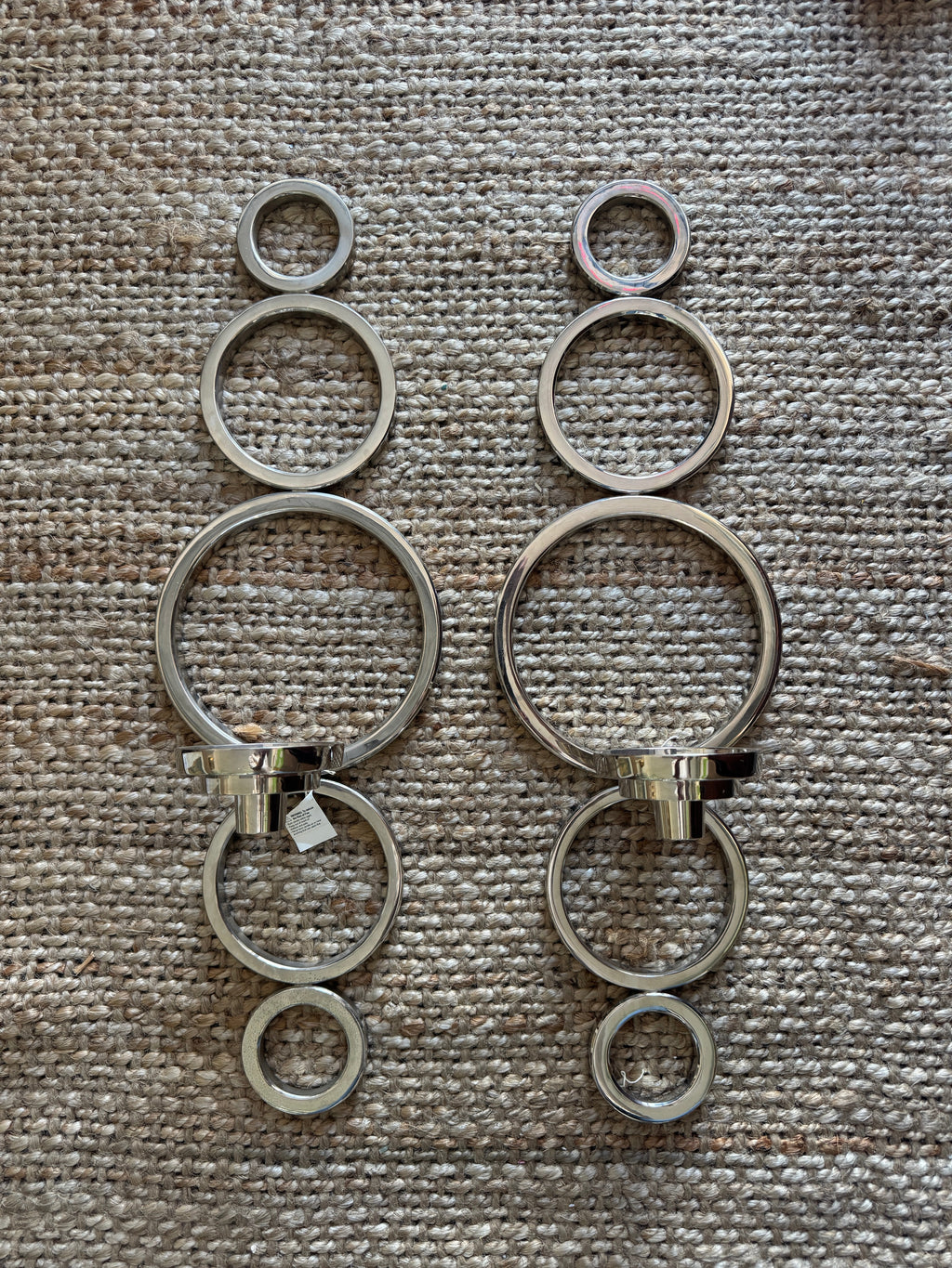 Global Views Progressive Ring Sconce - Silver Nickel Finish - Set of 2