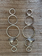 Global Views Progressive Ring Sconce - Silver Nickel Finish - Set of 2