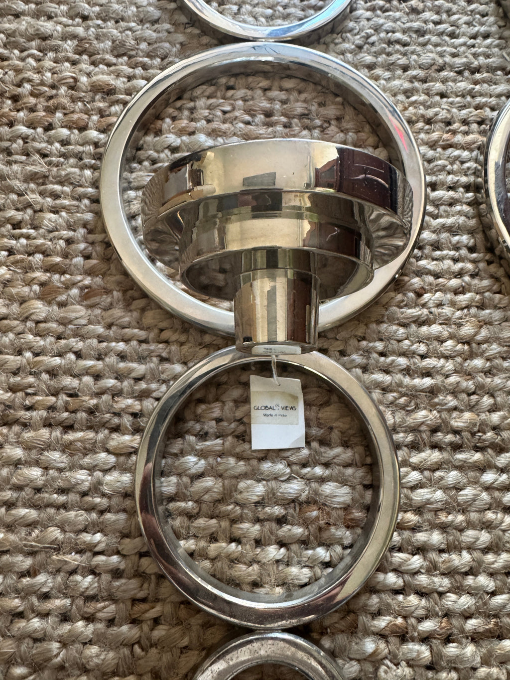 Global Views Progressive Ring Sconce - Silver Nickel Finish - Set of 2