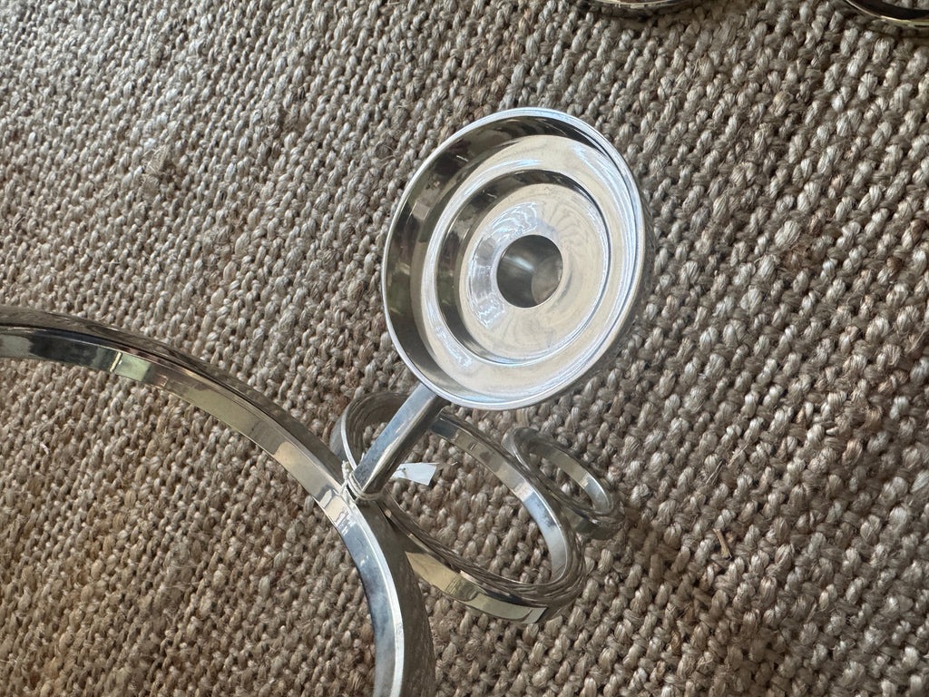 Global Views Progressive Ring Sconce - Silver Nickel Finish - Set of 2