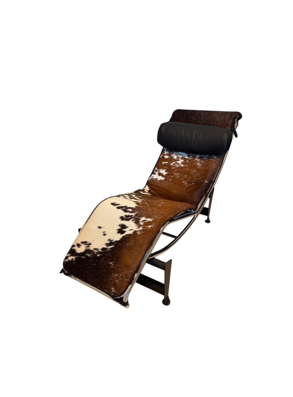 Cassina LC4 Chaise Lounge in the Tri-Color Cowhide by Design Within Reach