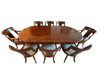 Baker Furniture Palladian Collection Neoclassic Style Extension Dining Table with 8 Chairs