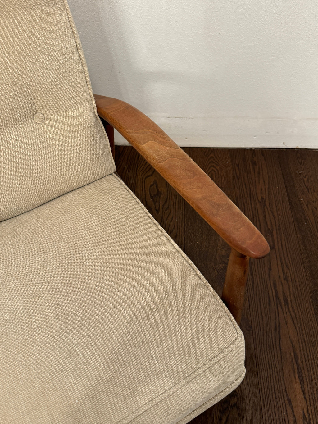 Milo Baughman for James, Inc. MCM Walnut Upholstered Recliner