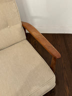 Milo Baughman for James, Inc. MCM Walnut Upholstered Recliner