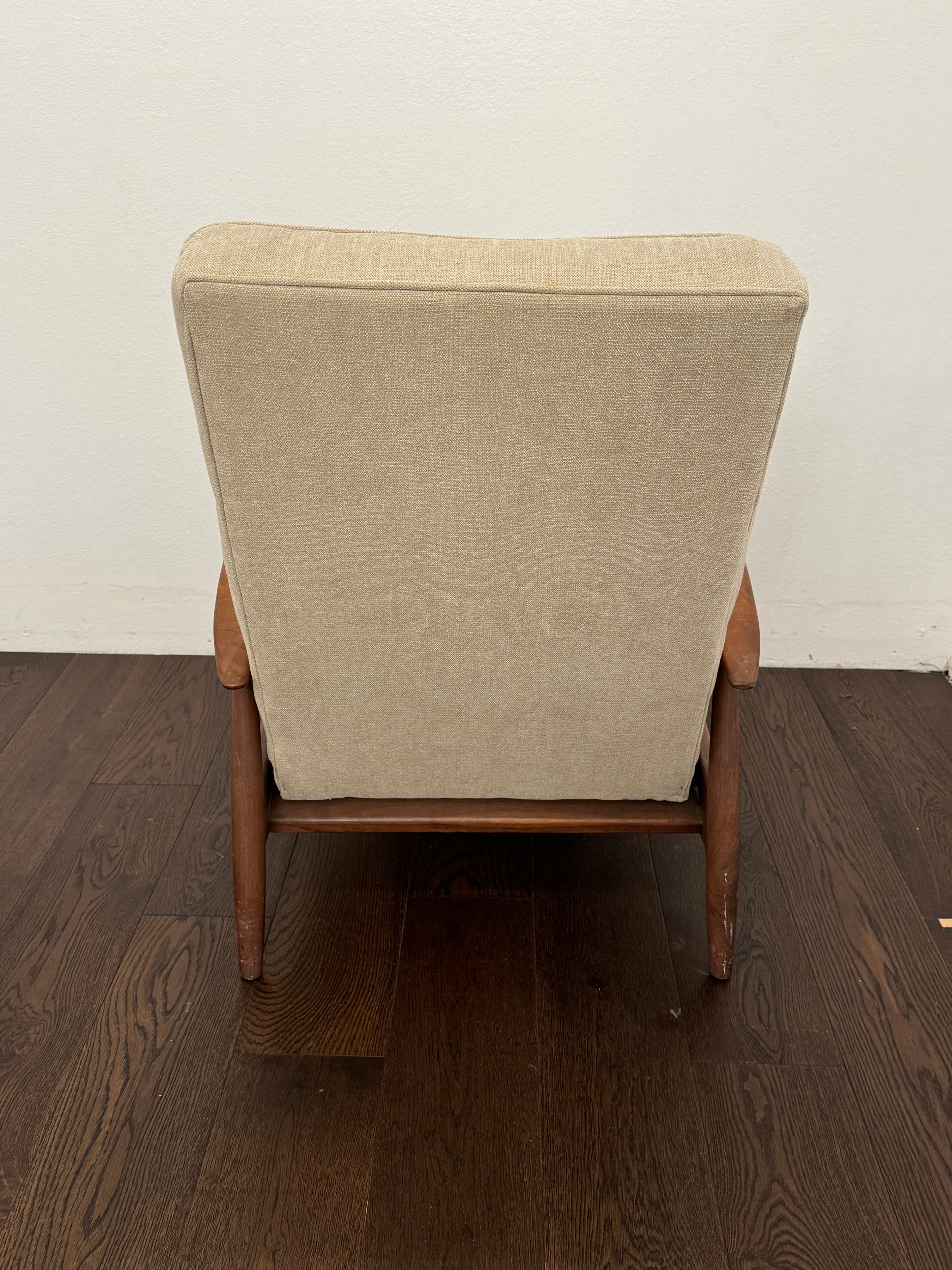 Milo Baughman for James, Inc. MCM Walnut Upholstered Recliner