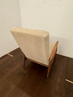 Milo Baughman for James, Inc. MCM Walnut Upholstered Recliner