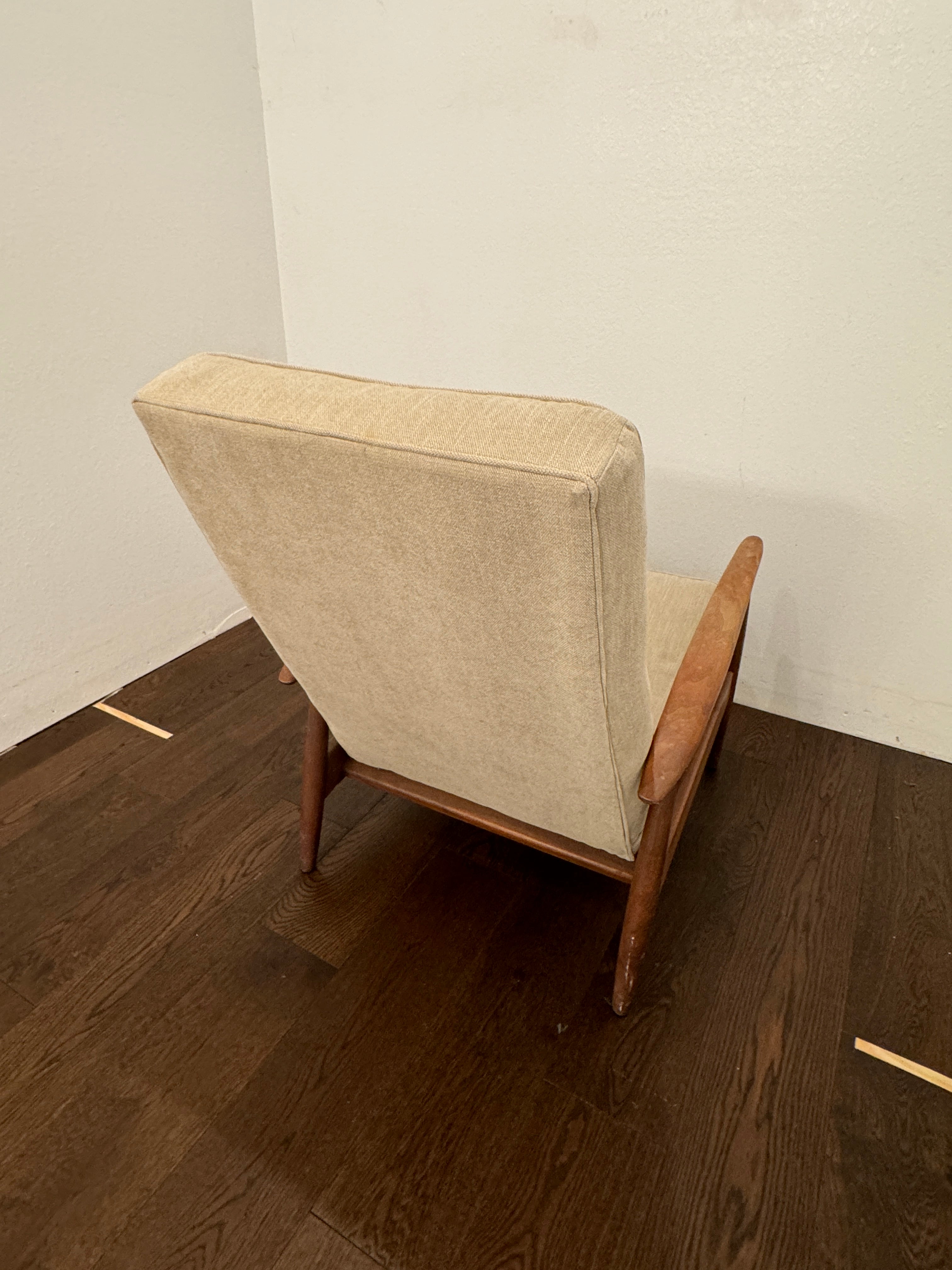 Milo Baughman for James, Inc. MCM Walnut Upholstered Recliner