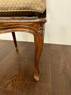 Vintage French Cane Arm Chair, Accent Chair with Removeable Seat Cushion