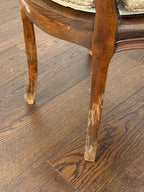 Vintage French Cane Arm Chair, Accent Chair with Removeable Seat Cushion