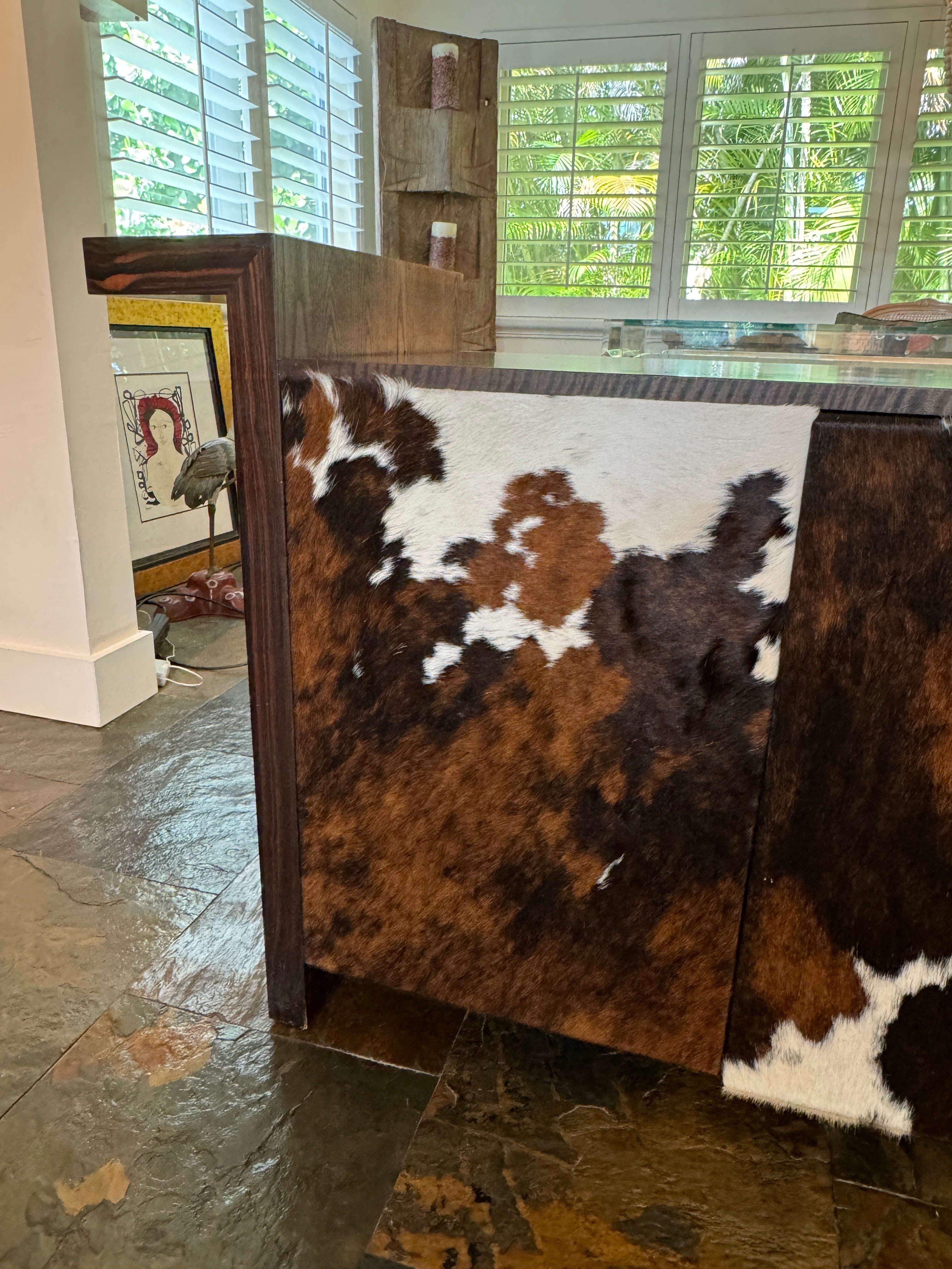 Custom Designed Cowhide Credenza / Buffet / Sideboard