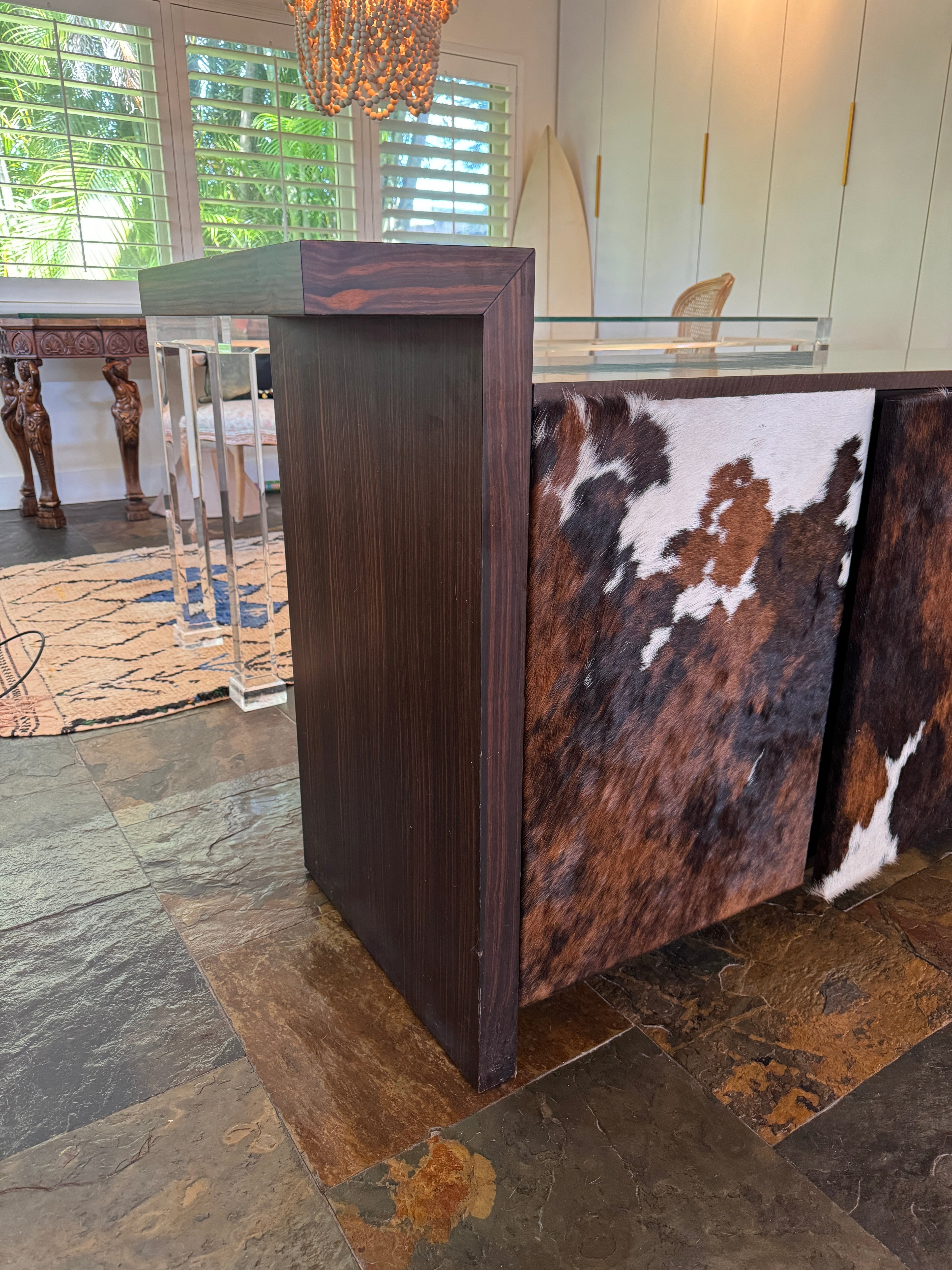 Custom Designed Cowhide Credenza / Buffet / Sideboard